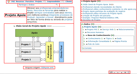 Divida a página em elementos