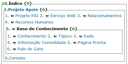 Defina os dados de cada elemento