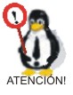 Pinguim com placa de ateno (em espanhol)